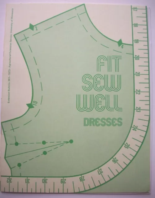 Fit Sew Well DRESSES  instruction guide booklet tailoring for good fit