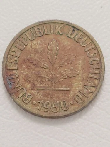 GERMANY 10 PFENNIG 1950 J Kayihan coins T110