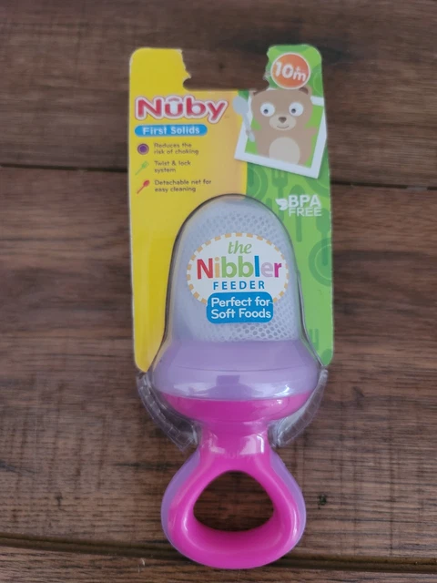 Nuby First Solids the Nibbler Feeder Brand New  Pink  Sealed. *NEW*