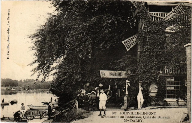 CPA JOINVILLE le PONT Restaurant du Robinson, Quai de Barrage. (509389)