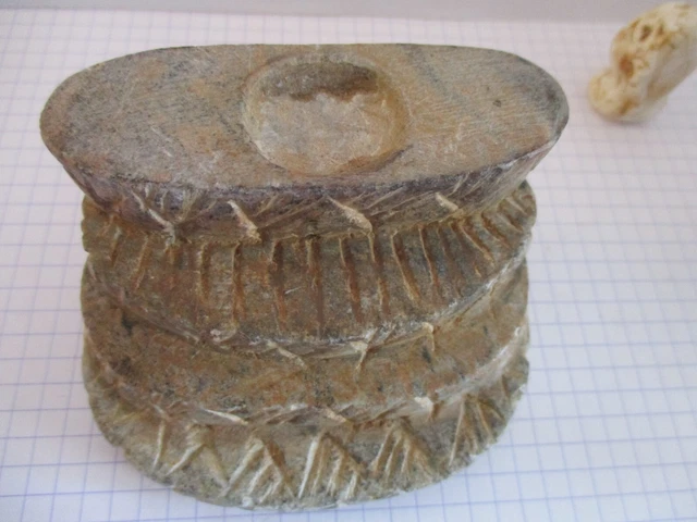 AUTHENTIQUE RARE Statuette Princesse  BACTRIANE en pierre - 3e millénaire avt JC 15