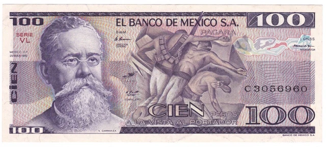 Mexico - 1982 - 100 Pesos- Banknote Uncirculated