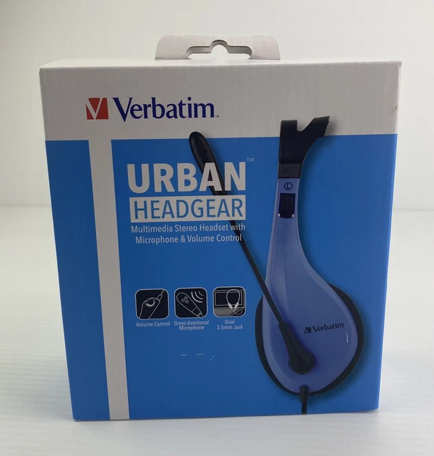 Verbatim urban headgear multimedia stereo headphones with volume top control