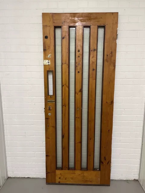 Reclaimed Arts Crafts Wooden Panel External Front Door  2100 x 835mm