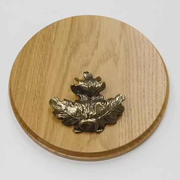 Placa de Jabalí Redondo Roble Claro Af 19 CM Con Hoja Grande Tablero Keiler
