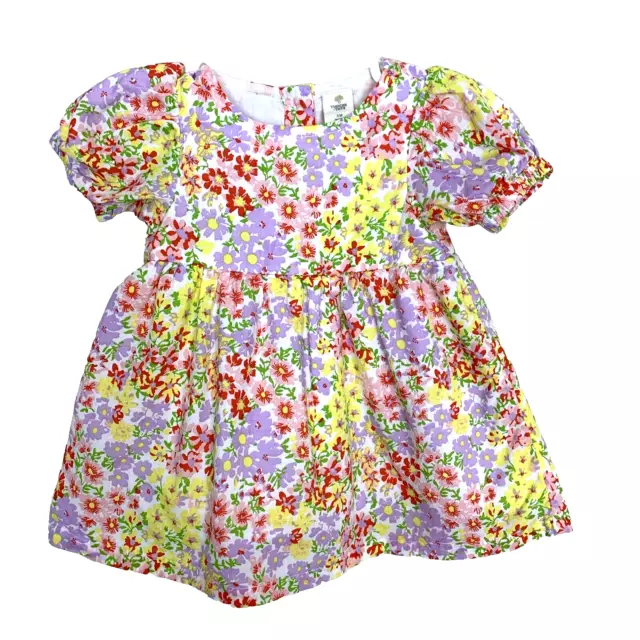 Tucker & Tate Nordstrom Short Sleeve Floral Dress Colorful Easter Girls 3 Months