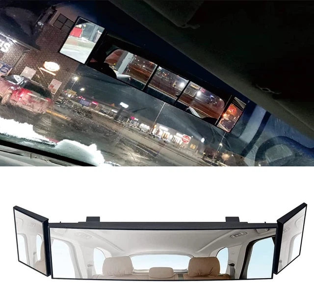 WIDE ANGLE REAR View Mirror 15.2 Inch Universal Panoramic Rear View ...
