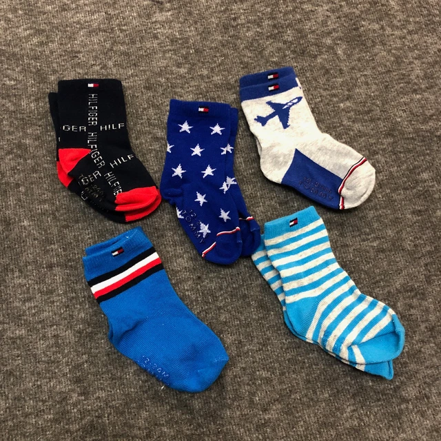 5 Pairs Tommy Hilfiger Toddlers Infants Socks Cotton Multicolor 12-24Months NWOT
