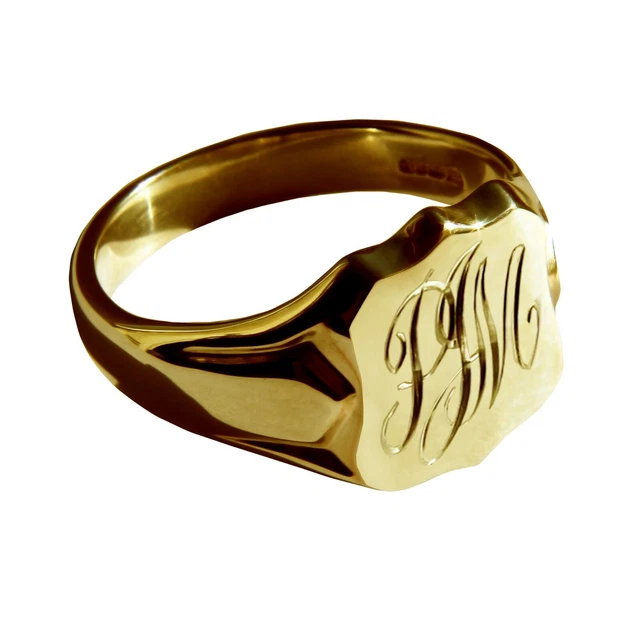 Bague Sceau En Or Jaune 18 Carats (750‰) Avec Brillant - Style Chevalier - Homme