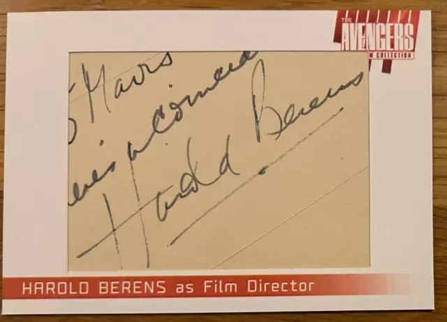 Avengers Platinum Collection 7: Oversized Cut Autograph Card Harold Berens