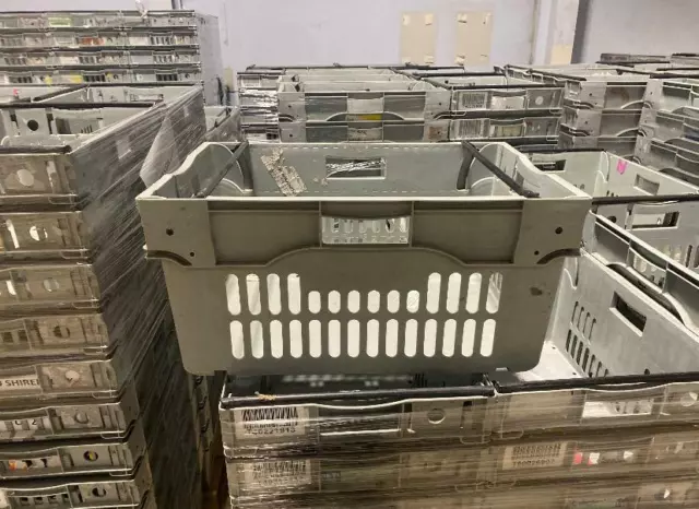 20 x casse per braccio di cauzione extra profonde impilabili plastica 60 x 40 x 30 cm