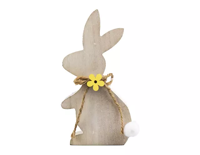 Easter Rabbit Wooden Decor Free Standing Crafts Bunny Easter Ornaments Bunny