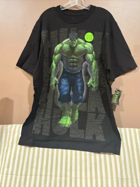 2008 Marvel The Incredible Hulk T-Shirt XL Glow in the Dark NEW Brilliant!!!