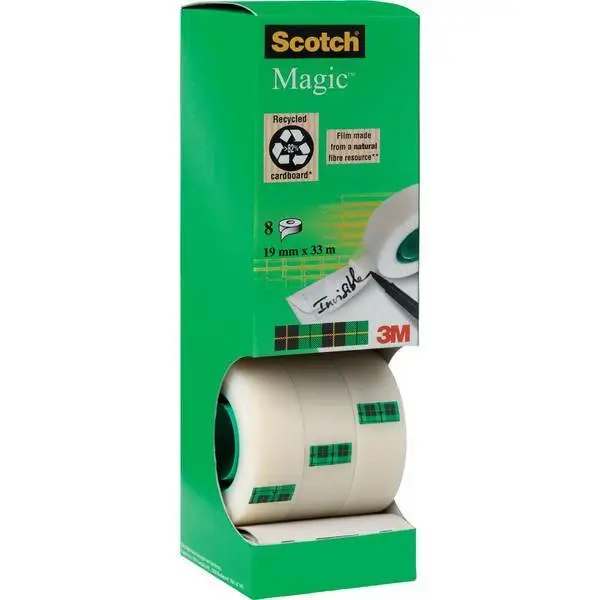 Dispenser Scotch per nastro adesivo + 4 rotoli Magic 810 19mm x