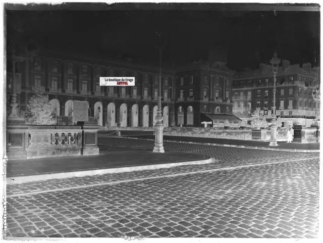Rennes, Palais du Commerce, Plaque verre photo, négatif noir & blanc 9x12 cm 2