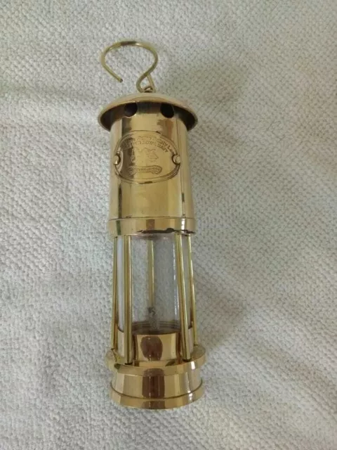 15,2 cm nautische Messing Antik-Stil weiße Glas Miner Lampe Schiffslaterne