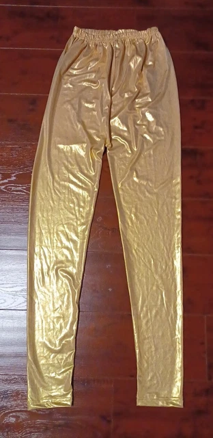 Pakistani Indian Girls Golden Streachable Tights Size S