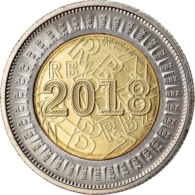 [#789809] Coin, Zimbabwe, 2 Dollars, 2018, Bond coin, MS, Bi-Metal, lic