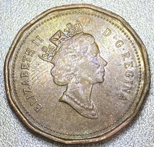 1991 ELIZABETH ll D.G. REGINA 1 CENT CANADA TONE COIN