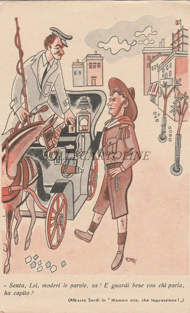 CINEMA ALBERTO Sordi Mamma mia che impressione! Cartolina Mario