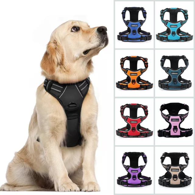 rabbitgoo No-Pull Pet Dog Harness with Handle Adjustable Reflective Padded Vest