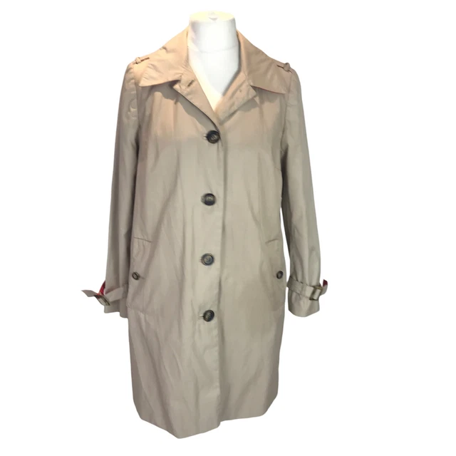 DEBENHAMS LADIES OVERCOAT Mac Trench Coat Jacket Beige Size 14