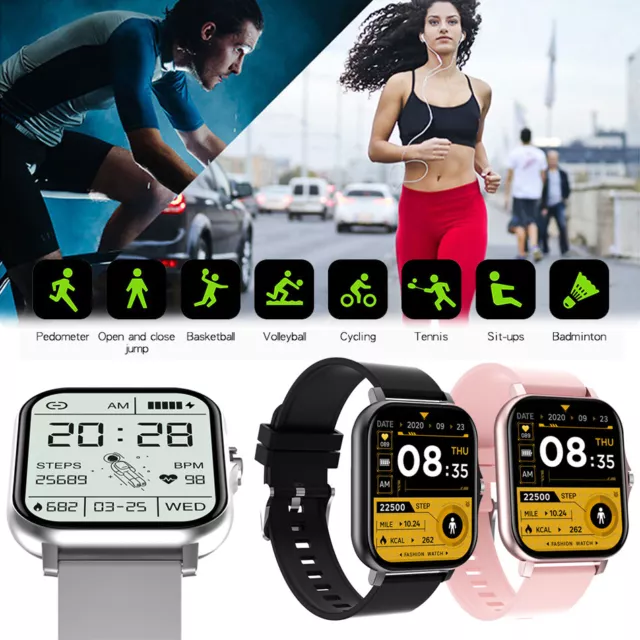 Smart Watch Men Women Fitness Tracker Blood Pressure Heart Rate Sport Watches UK