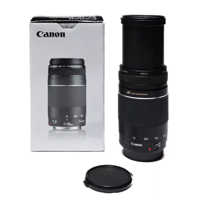 Canon EF 75-300mm f/4-5.6 III USM Téléobjectif zoom parfaitement fonctionnel