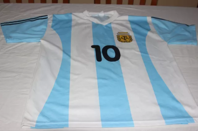 Camiseta De Futbol Seleccion Argentina Talla Xl Dorsal Nº 10 Maradona