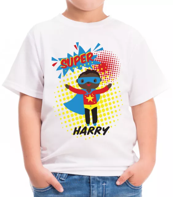 T-shirt personalizzata supereroe ragazzi bambini top personalizzato 3