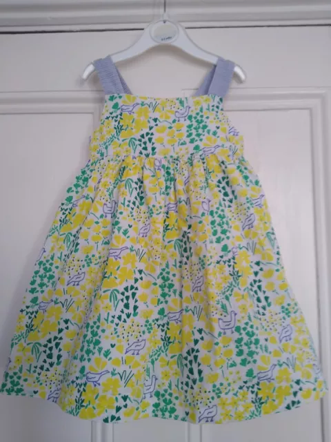 Grazioso abito estivo John Lewis 12-18 m: cotone/foderato: anatre e fiori: posta combinata