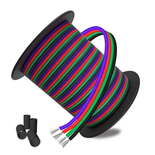 100ft(30m) 22AWG 4pin RGB Extension Cable Wire 22 Gauge 4 Conductor