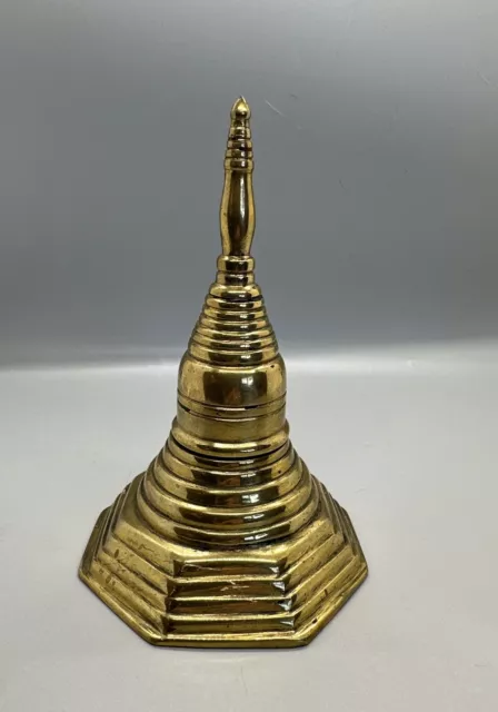 Buddha Relic Storage Container Chaitya Brass Stupa Pagoda Casket Altar Buddhism