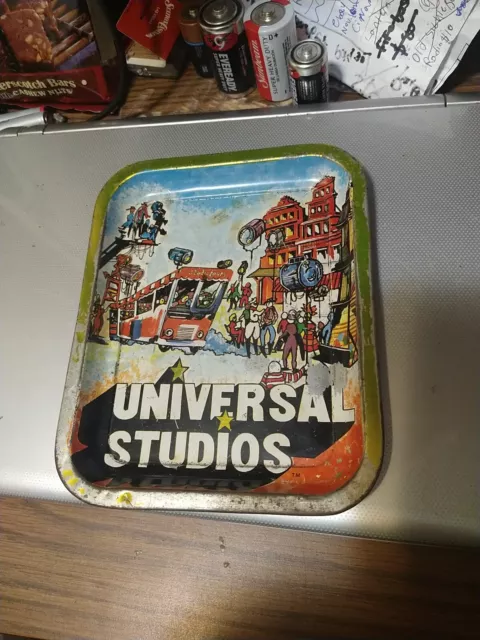 Early Vintage Universal Studios Hollywood Collector's Souvenir Tin Tray see pics