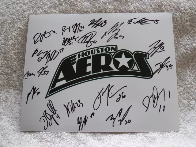 12/13 Hoston Aeros Team Signed 8x10 Photo w/ Mikael Granlund Minnesota Wild Auto