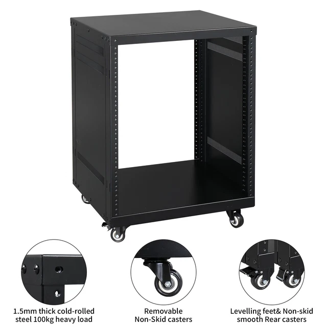 12 Space Rack Stand Post Network Server Case| 19-Inch Rack-mountable Cabinet