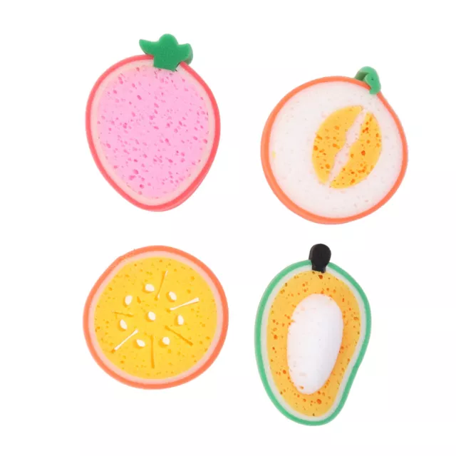 Exfoliating Bath Sponge Fruit Shape Cellulite Back Scrubber for Kids