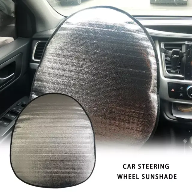 1PC Car Steering Wheel Anti-Heat Cover Sunscreen Shade Protective Universal