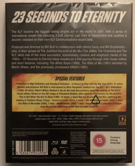 The KLF 23 Seconds To Eternity Dual Format Ltd Edition Slipcased Dvd Blu-ray NEW 2