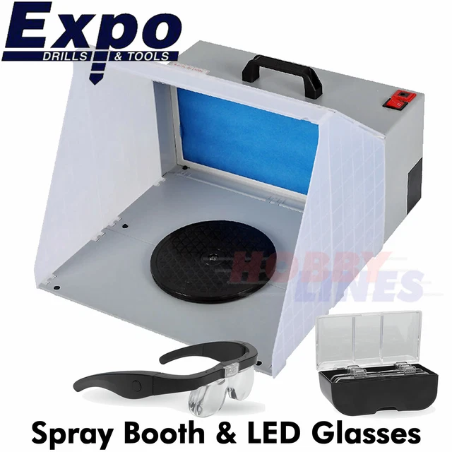 Tocadiscos LED Aerógrafo CABINA DE SPRAY AB500 Lupa Oferta Opciones Expo