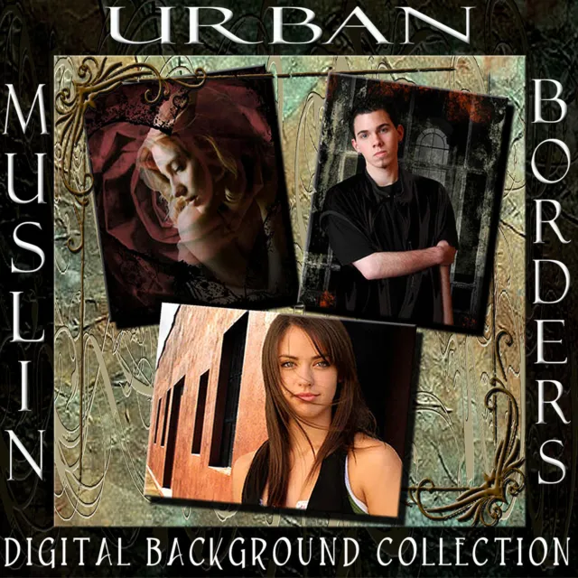 Digital Photography Backgrounds Studio Muslin Backdrops Urban Scenes Borders 1C