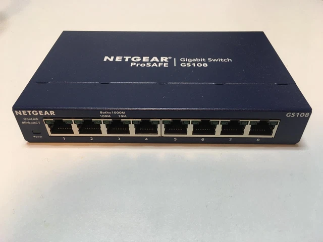 Netgear ProSAFE GS108 V4 Switch Gigabit 8 Ports 10 100 1000 Mbps