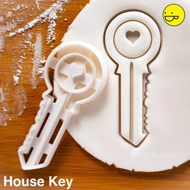 House Key cookie cutter | housewarming home lock heart love welcome party cute