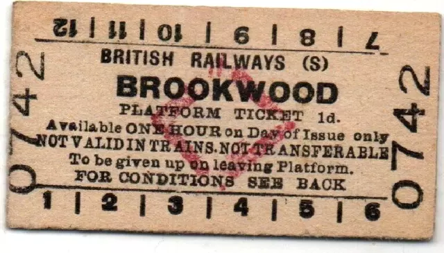 BR(S) Platform Ticket Brookwood 1d