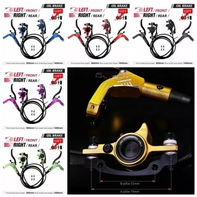 New Mechanical Bike Disc Brake Set Front & Rear Caliper 160mm Rotor Bicycle MTB 3