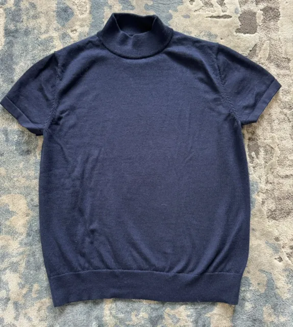 RM Williams Navy Merino Wool Top Sz 12