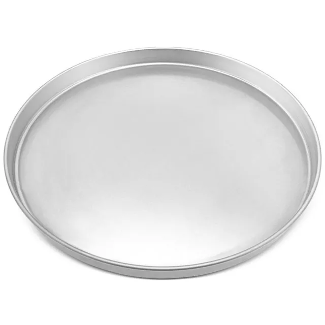 Aluminium Pizza Pans Thin Base 1" Deep Pizza Tray Round Tray - ALL SIZES