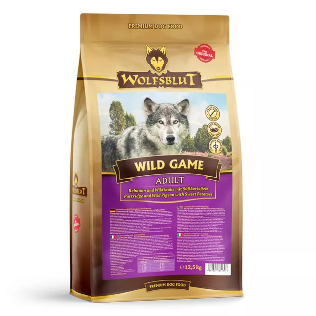 Wolfsblut - Adult - Wild Game - Rebhuhn, Wildtaube und Süßkartoffel - 12,5 kg