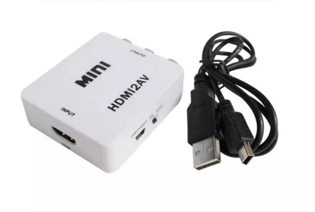 Mini Composite CVBS 3RCA HDMI to AV  Video Converter Adapter 1080p 720p Upscaler 2