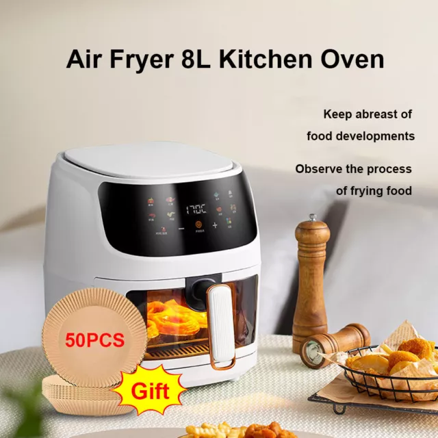 8L Air Fryer Digital Kitchen Oven Oil Free Low Fat Healthy Frying Cooker 2400W